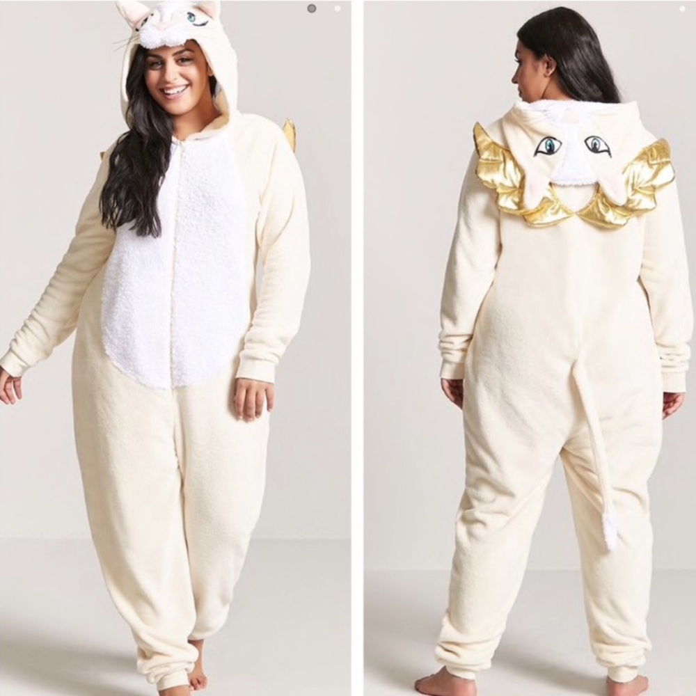 Forever 21 faux fur cat onesie